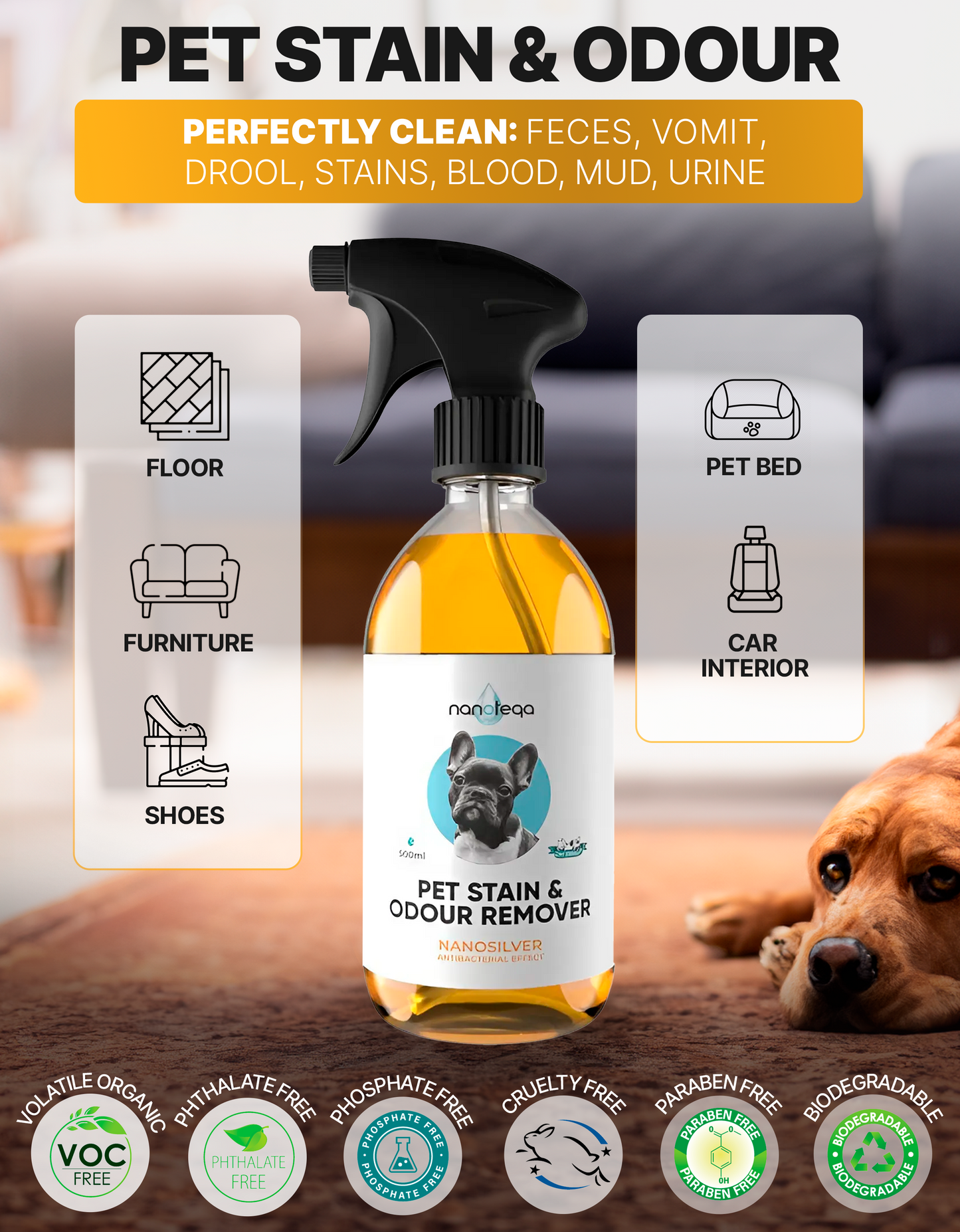 PET STAIN & ODOUR REMOVER 500ml